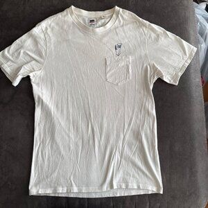 Levis X Peanuts White Graphic Pocket T-Shirt S Cotton Unisex